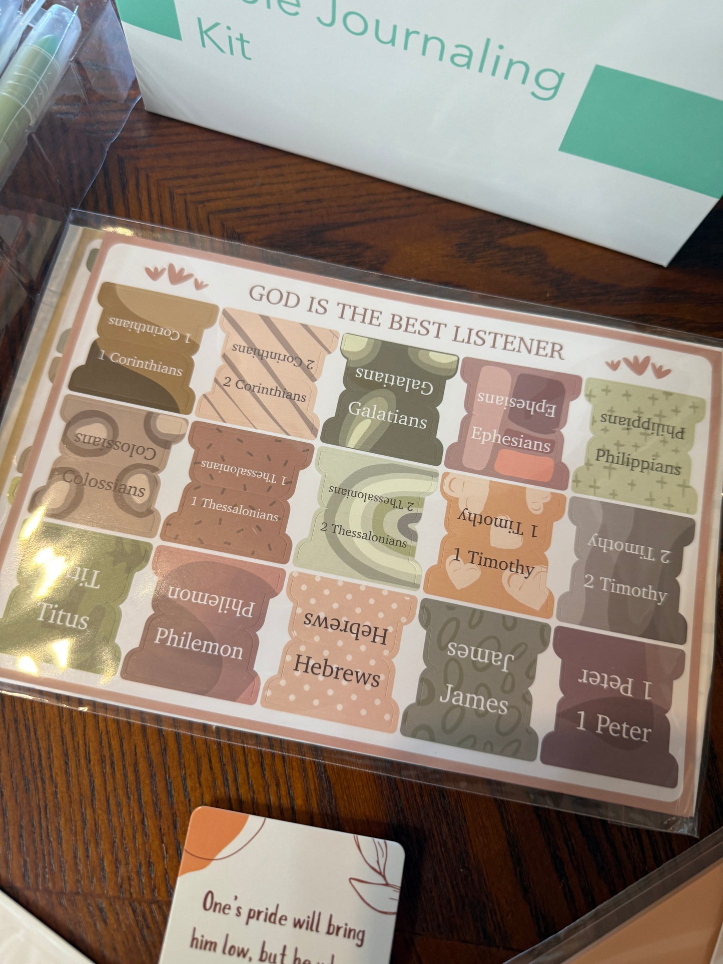 Tan Bag Bible Journal Kits