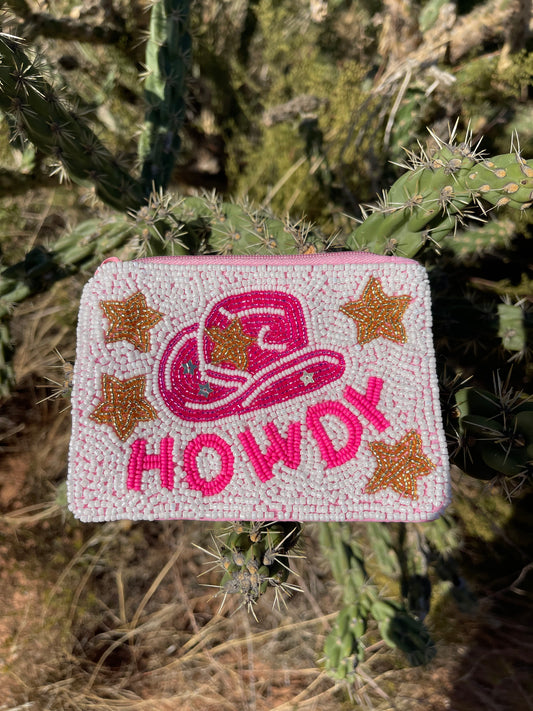 Sequin Howdy Coin Purse