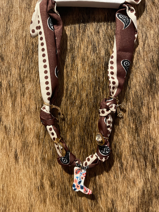 Western Charm Scarf Necklace